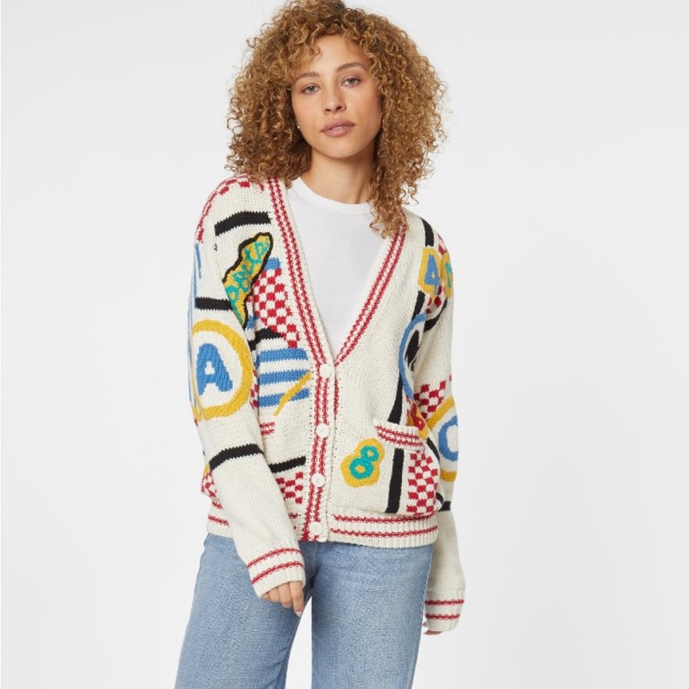 NO! Knit Patchwork Cardigan